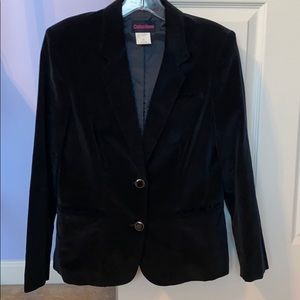 Black velvet blazer size 8